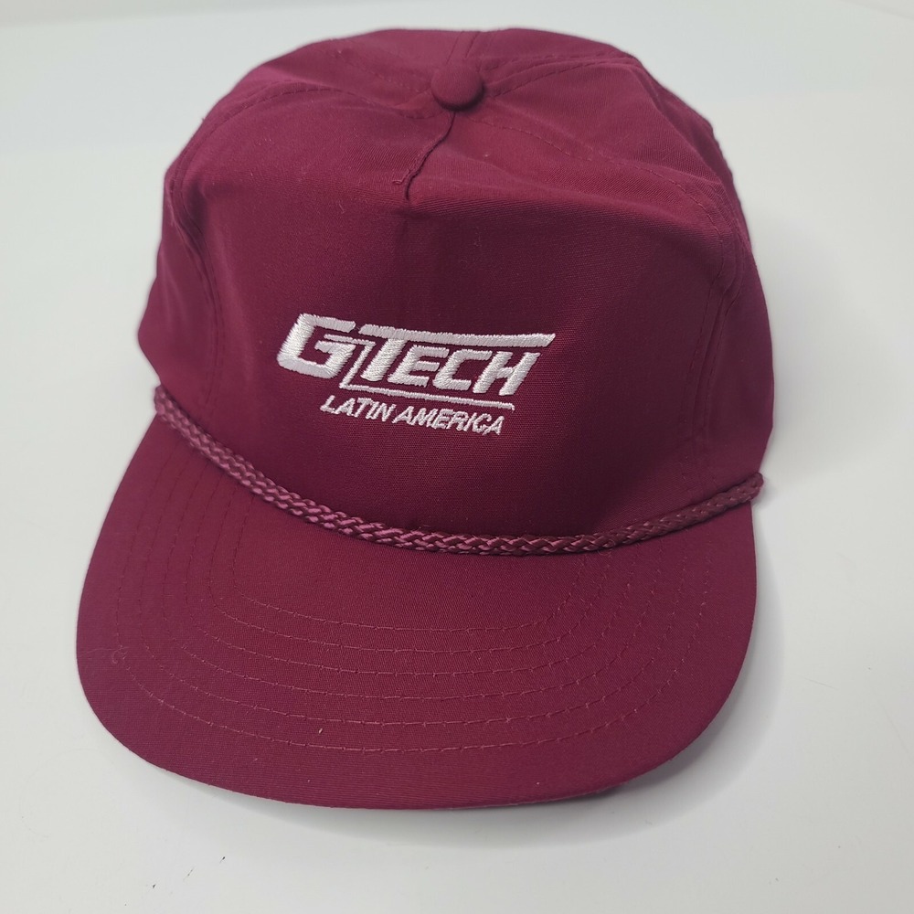 Vintage T.C. Rope Zipback Hat Marroon "G Tech Latin America" EUC